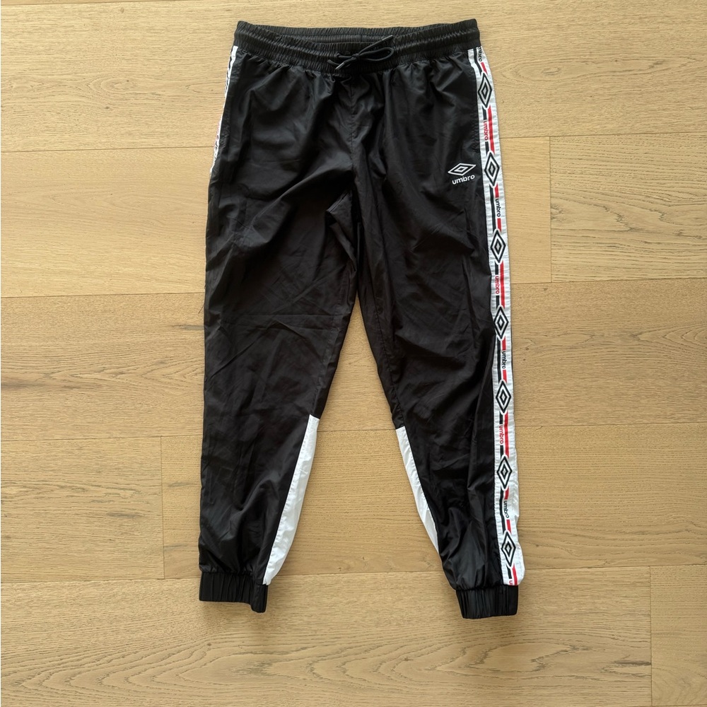 Umbro Black and White Joggers with Elastic Cuffs